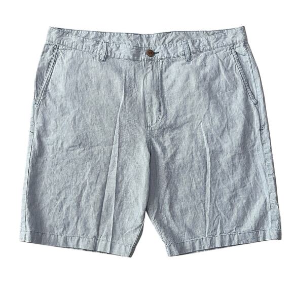 Tommy Bahama Mens Blue Striped Linen Blend Shorts Size 40 - Picture 1 of 6